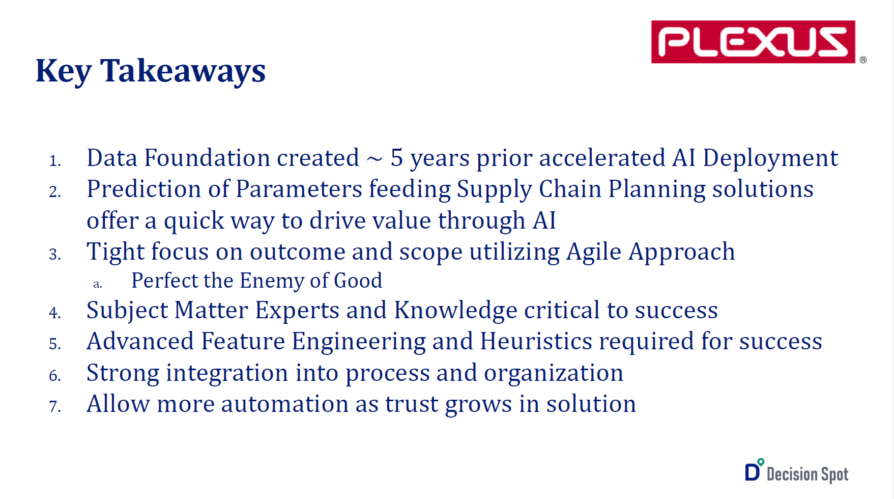3. Plexus Presentation Slides: Leveraging Machine Learning to Reduce Inventory through Lead Time Predictions thumbnail